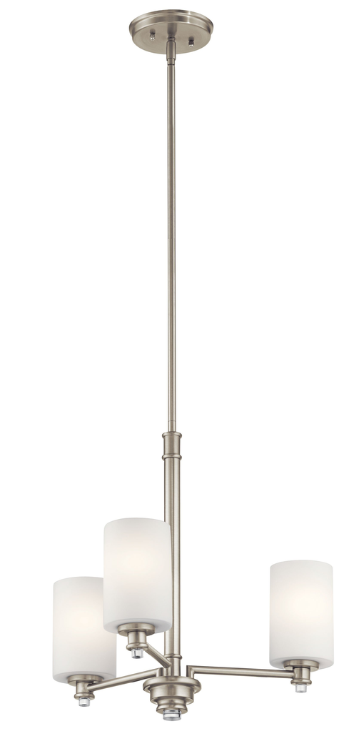 Product image for Kichler 43922NI Joelson™ 3 Light Chandelier Brushed Nickel