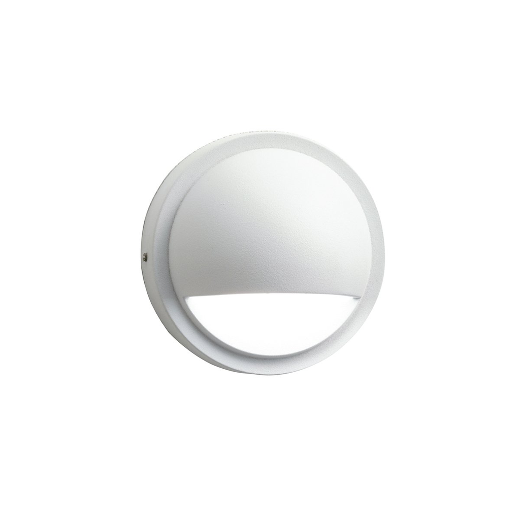 Product image for Kichler 15764WHT30R 12V LED 3000K Half Moon Deck Light Textured White