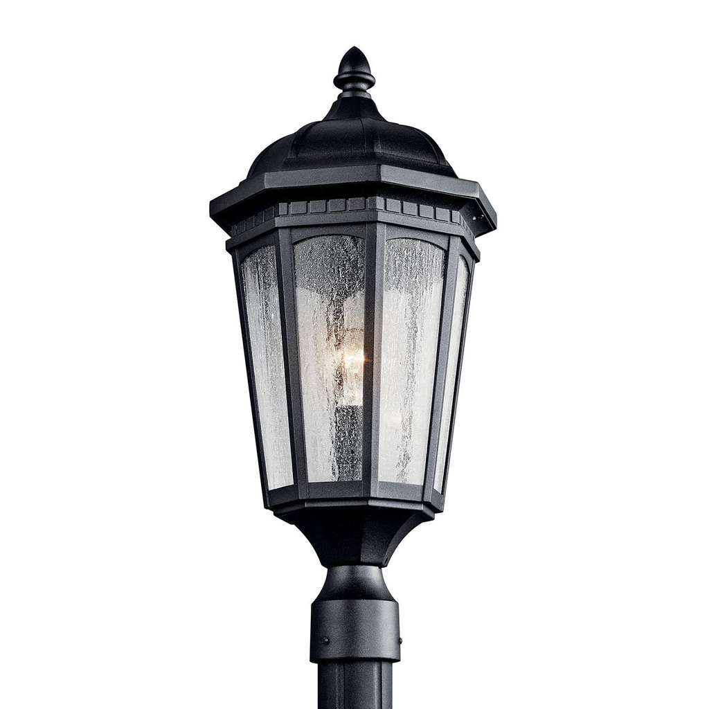 Product image for Kichler 9532BKT Courtyard™ 1 Light Post Light Textured Black