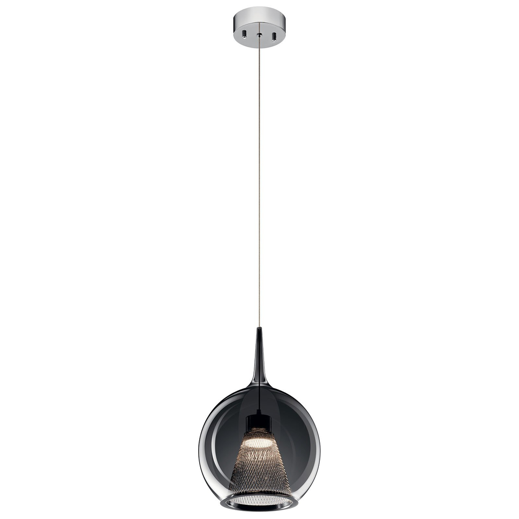 Product image for Kichler 84021 Zin™ 1 Light Round LED Mini Pendant Chrome