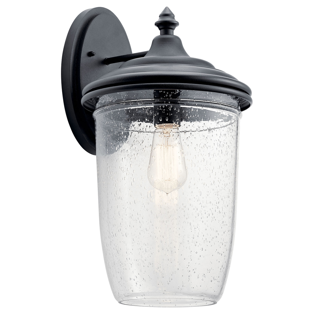 Product image for Kichler 49822BKT Yorke 1 Light Wall Light Textured Black