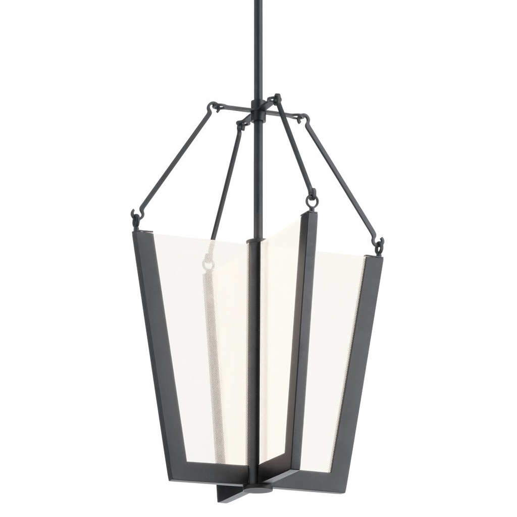 Product image for Kichler 52291BKLED Calters 19.75" LED Pendant Black
