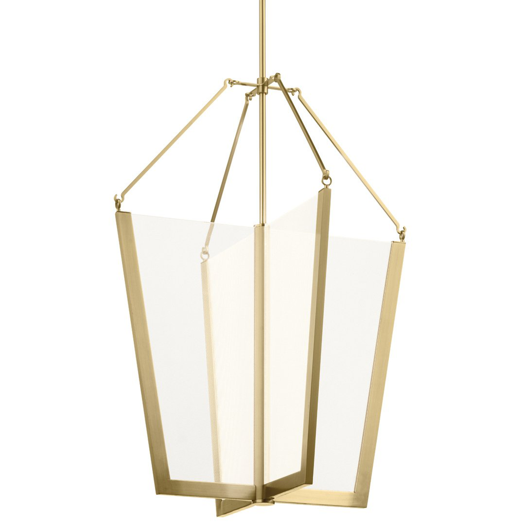 Product image for Kichler 52292CGLED Calters 28.5" LED Foyer Pendant Champagne Gold