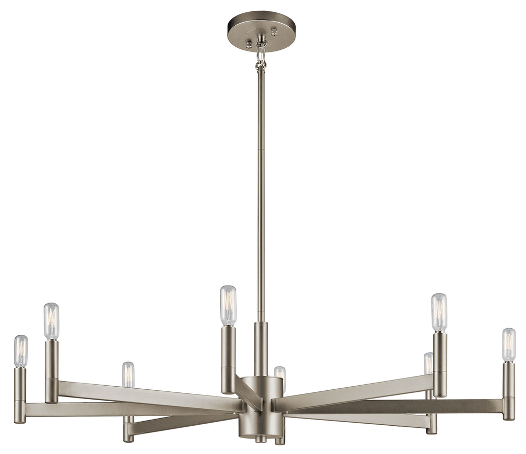 Erzo™ 8 Light Chandelier Satin Nickel