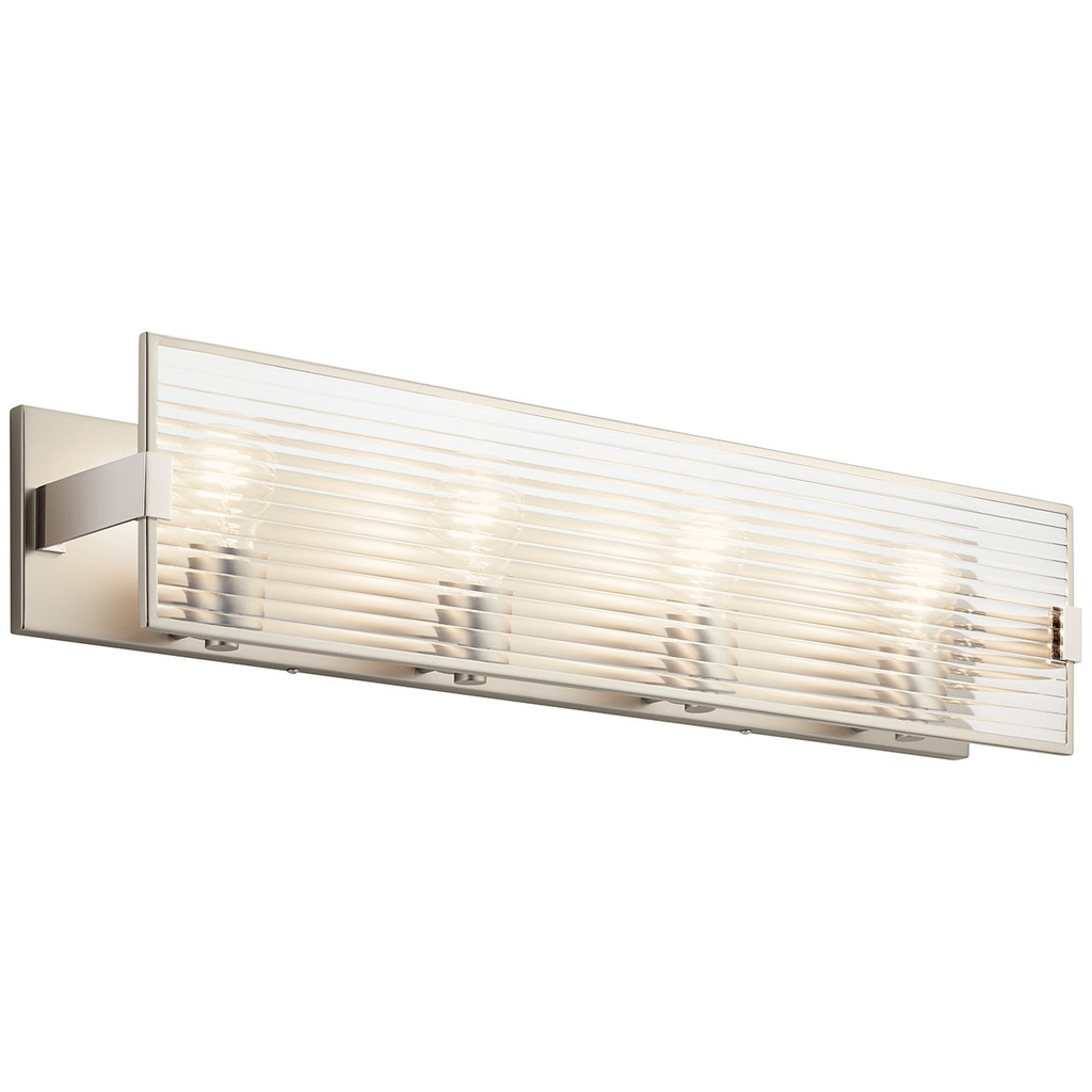 Product image for Kichler 55008SN Logan 31" Linear Vanity Light Nickel
