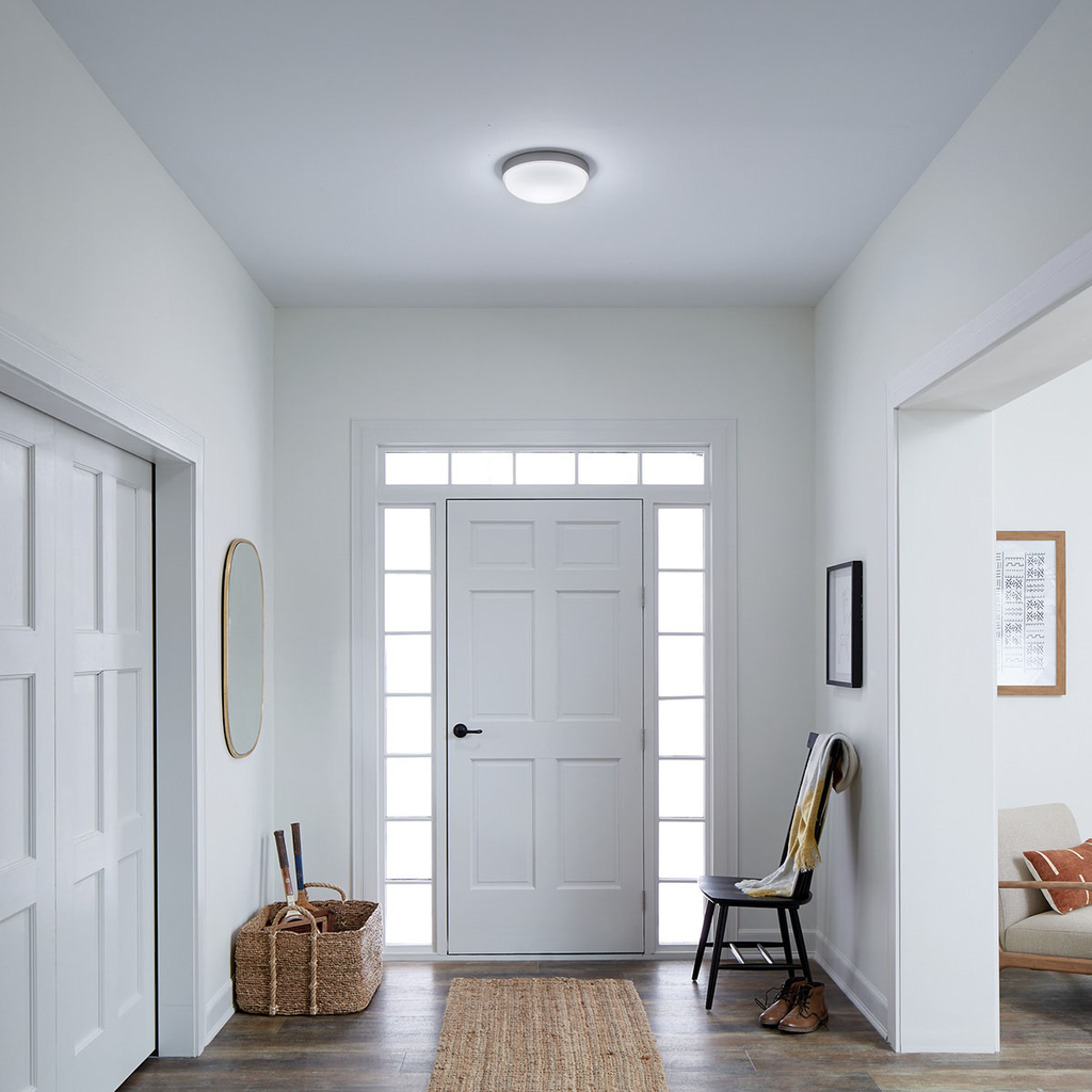 Product image for Kichler 10763NILED Ceiling Space 11.5" LED Flush Mount Brushed Nickel