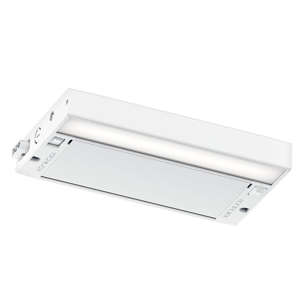 Product image for Kichler 6UCSK08WHT 6U 8" 2700K/3000K LED Cabinet Light Textured White
