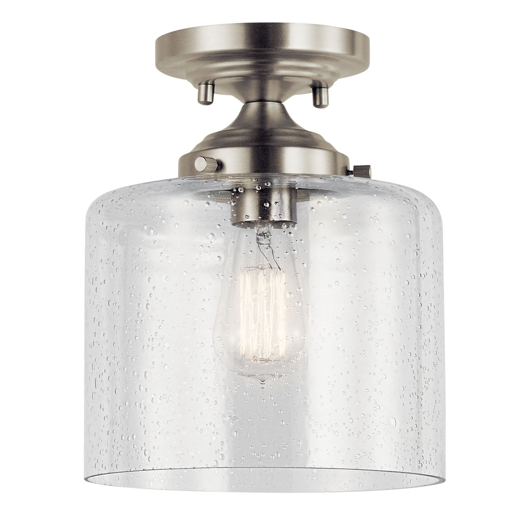 Winslow 8.5" 1 Light Semi Flush in Nickel