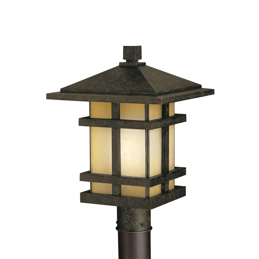 Product image for Kichler 9529AGZ Cross Creek™ 1 Light Post Light Aged Bronze