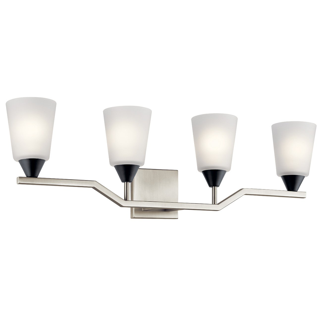 Product image for Kichler 55030NI Skagos™ 4 Light Vanity Light Brushed Nickel