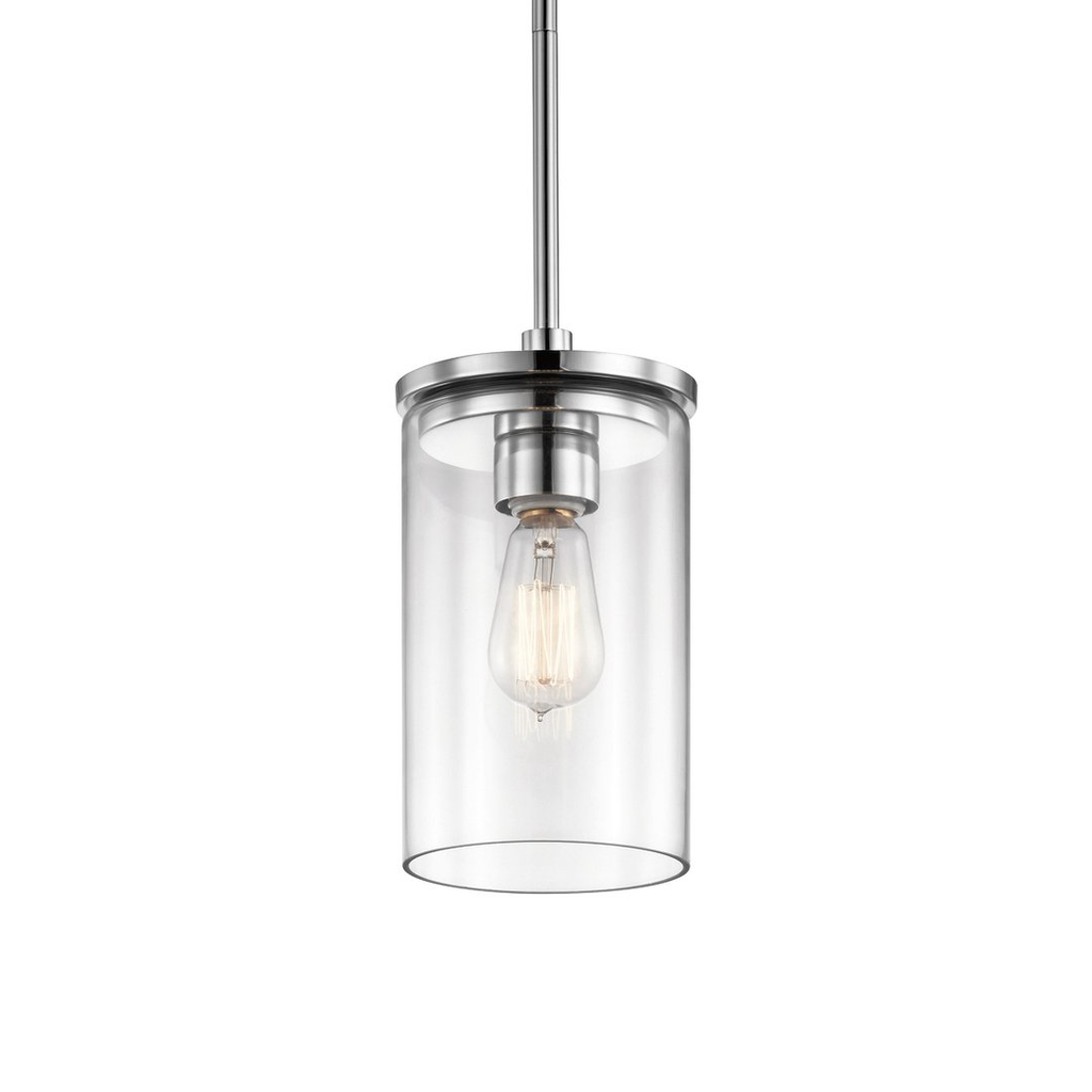 Crosby 10.75" 1 Light Mini Pendant Chrome