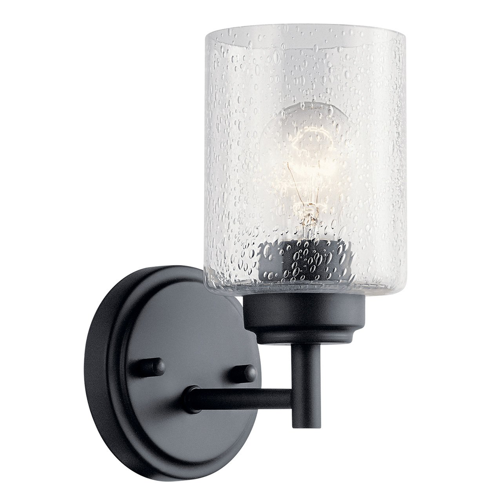 Product image for Kichler 45910BK Winslow 1 Light Wall Sconce Black