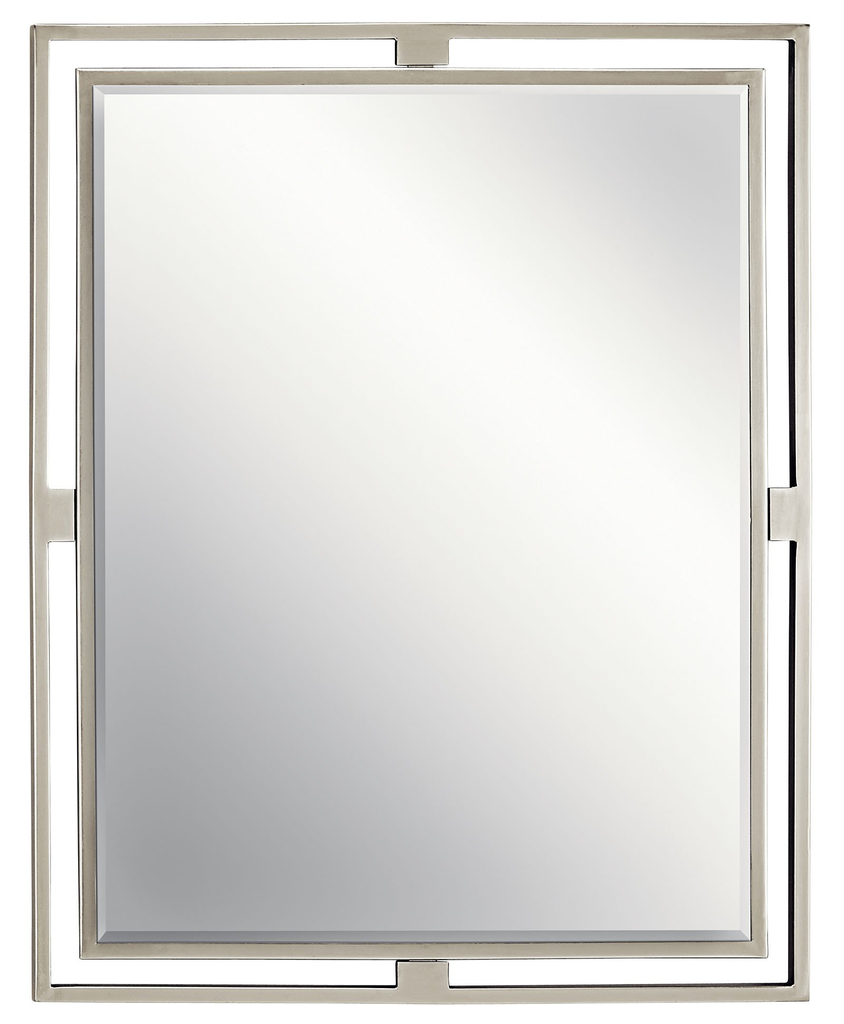 Product image for Kichler 41071NI Hendrik™ Rectangular Mirror Brushed Nickel