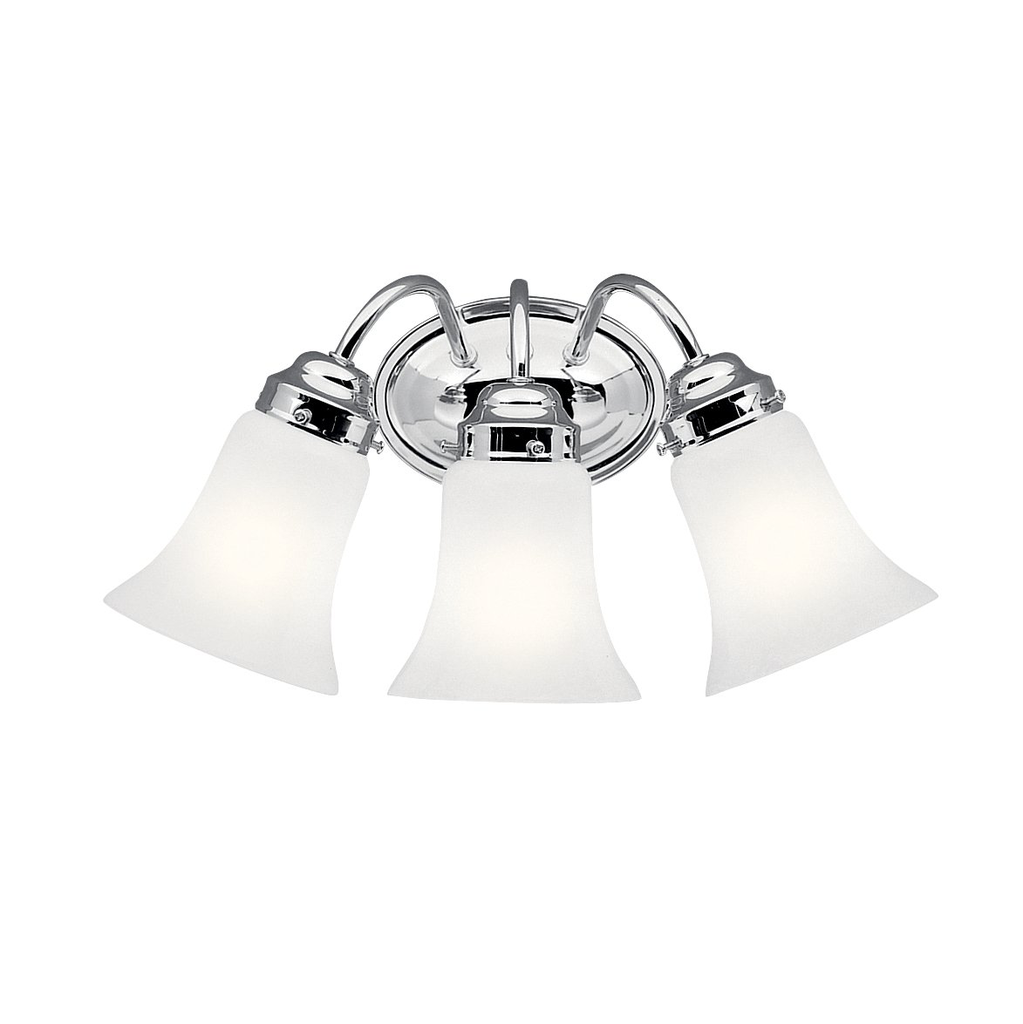 Product image for Kichler 6123CH 3 Light Vanity Light Fixture Chrome