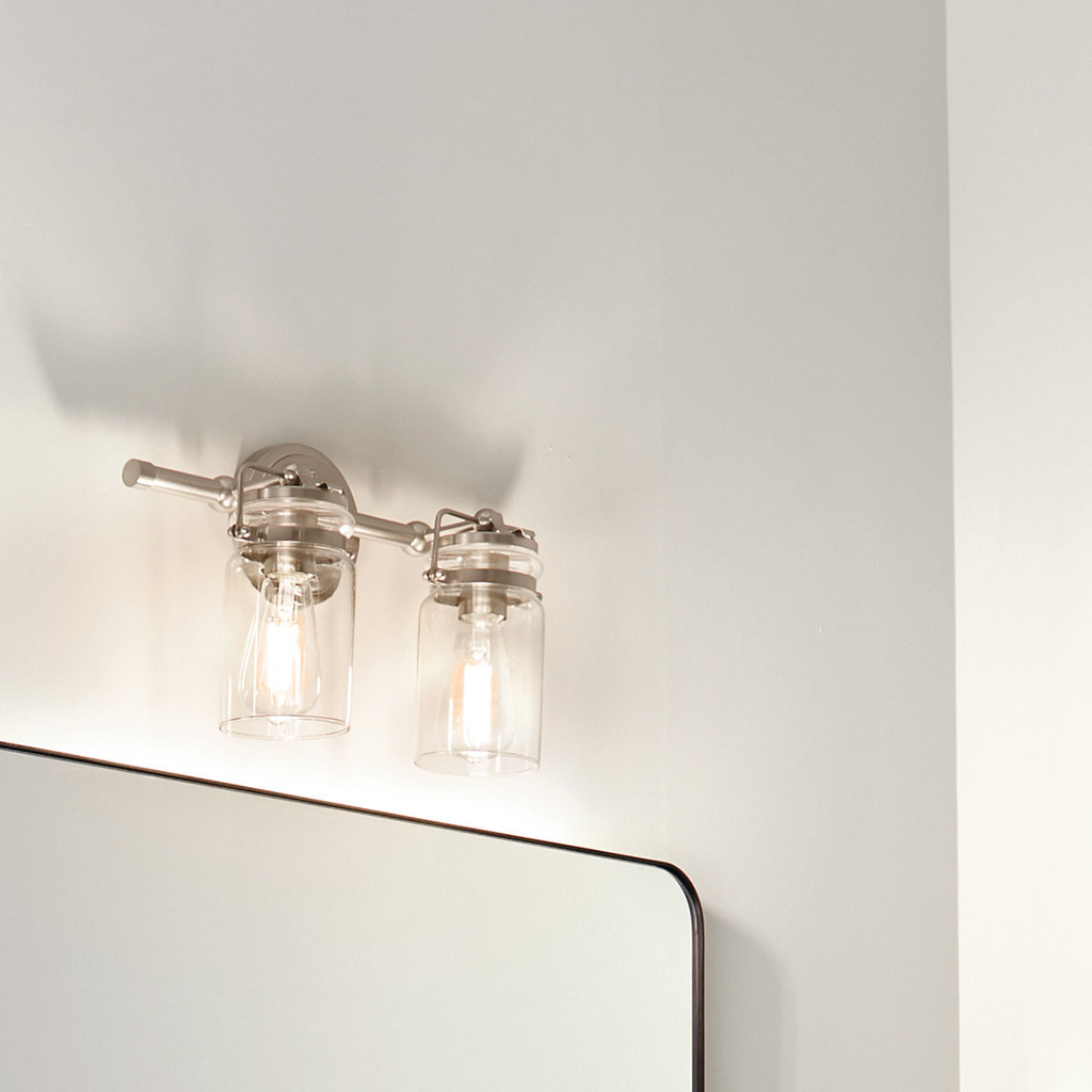 Brinley 2 Light Vanity Light Nickel