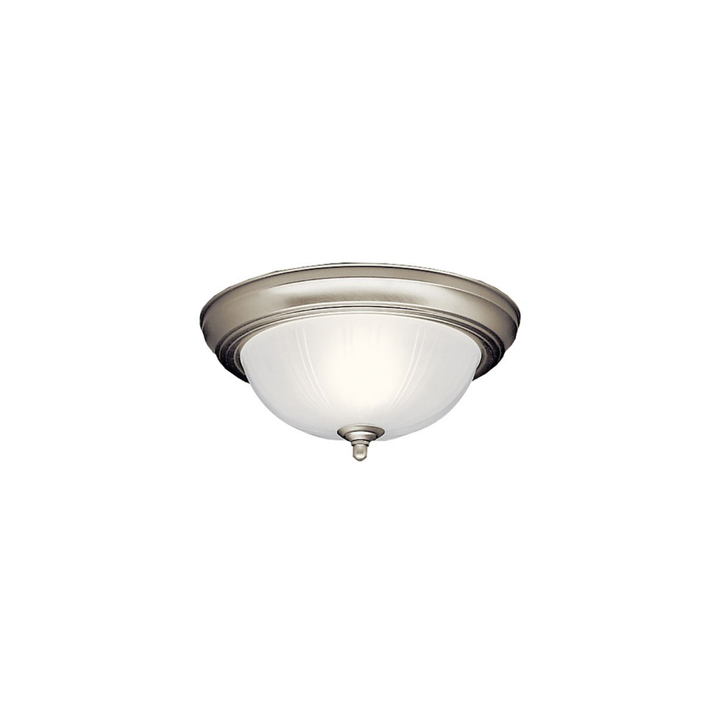 Product image for Kichler 8653NI 11.5" 2 Light Flush Mount Brushed Nickel
