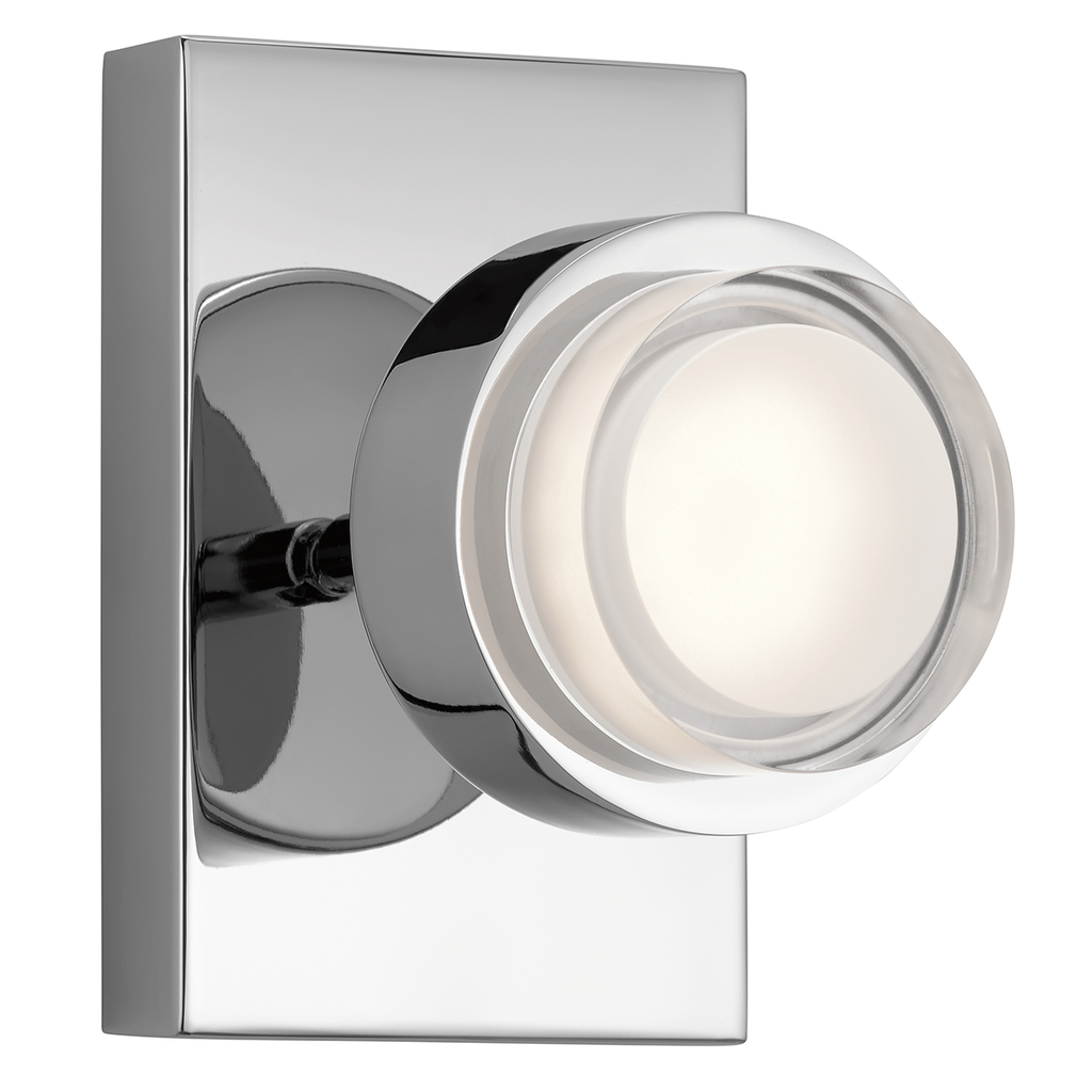 Product image for Kichler 85075CH Harlaw 3000K LED 1 Light Wall Sconce Chrome