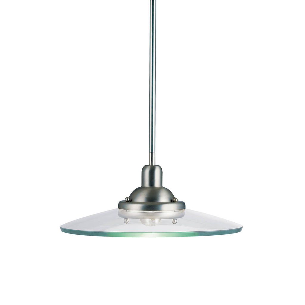 Product image for Kichler 2643NI Galaxie™ 14" 1 Light Mini Pendant Brushed Nickel