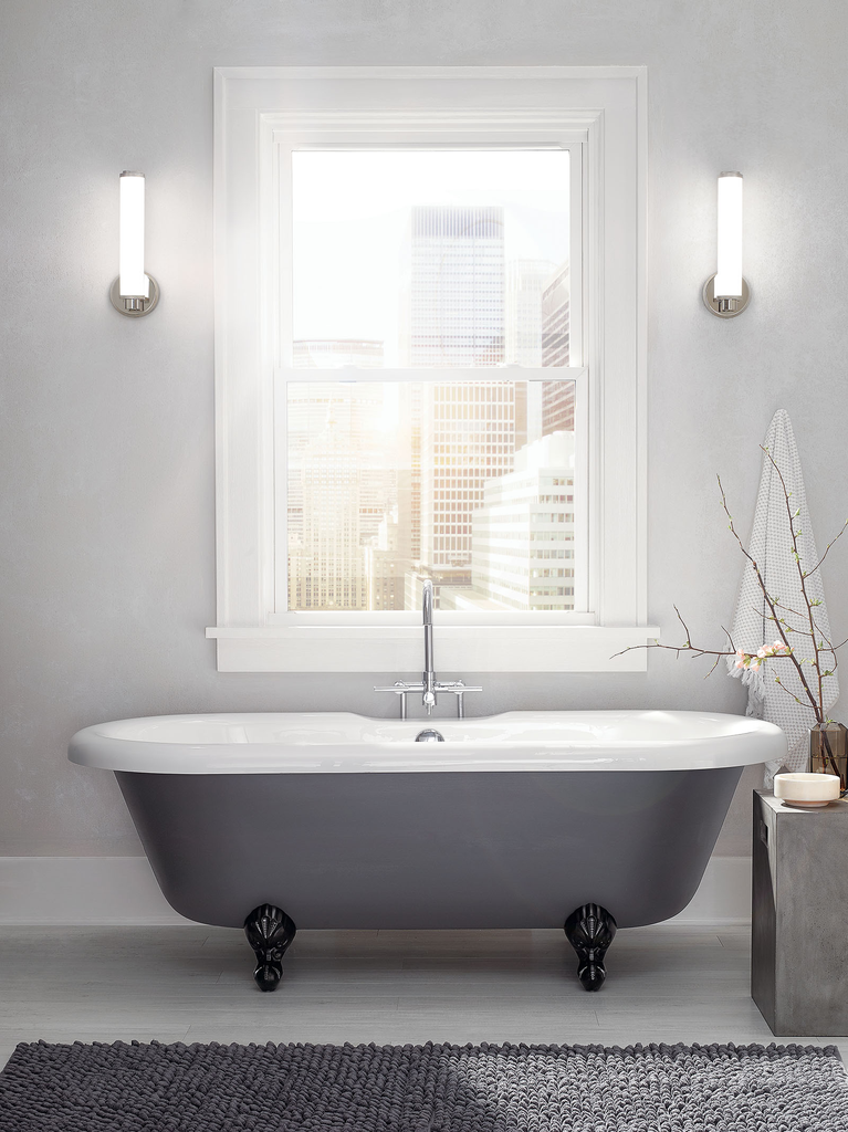 Product image for Kichler 45686PNLED Indeco™ 1 Light LED Wall Sconce Polished Nickel