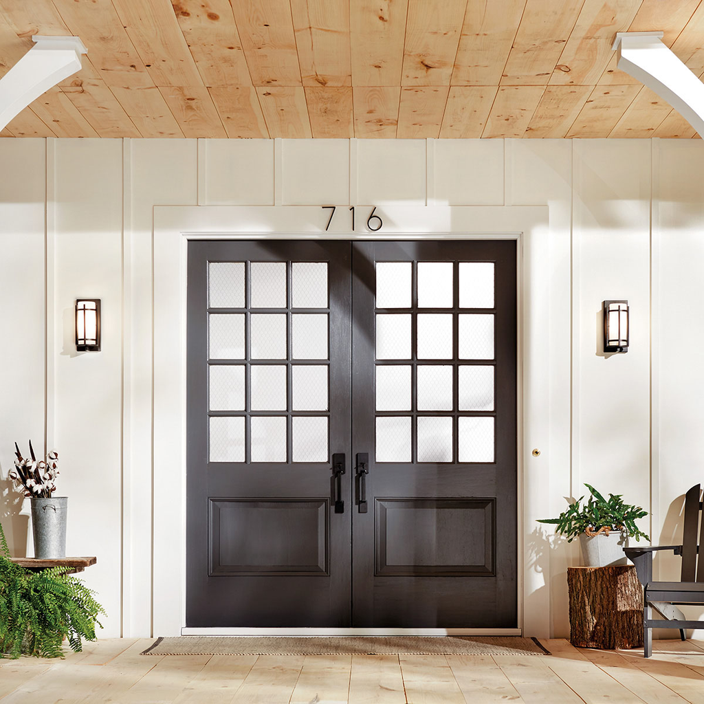 Product image for Kichler 49119AVI Camden™ 1 Light Wall Light Anvil Iron