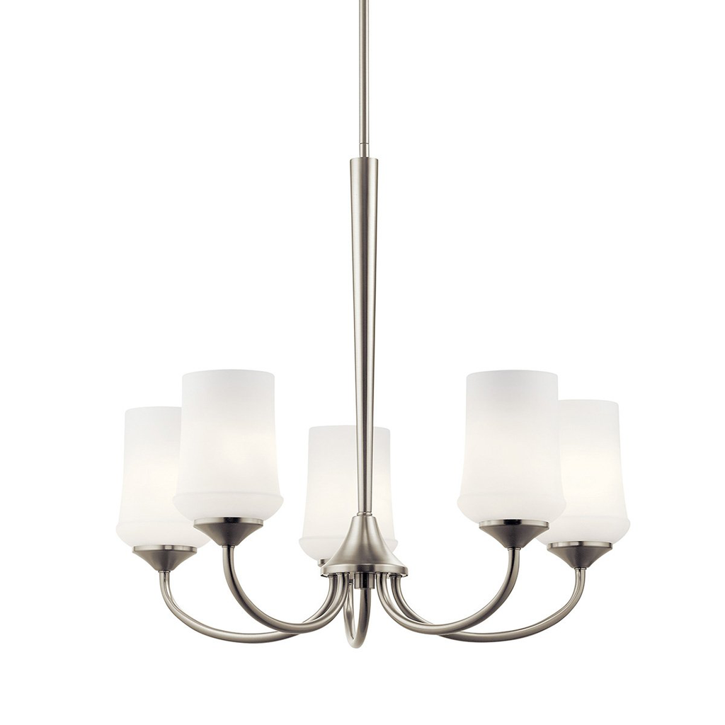 Product image for Kichler 43665NI Aubrey™ 5 Light Chandelier Brushed Nickel