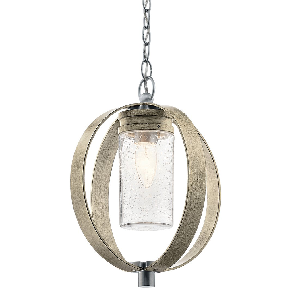 Product image for Kichler 59069DAG Grand Bank 1 Light Hanging Light Gray