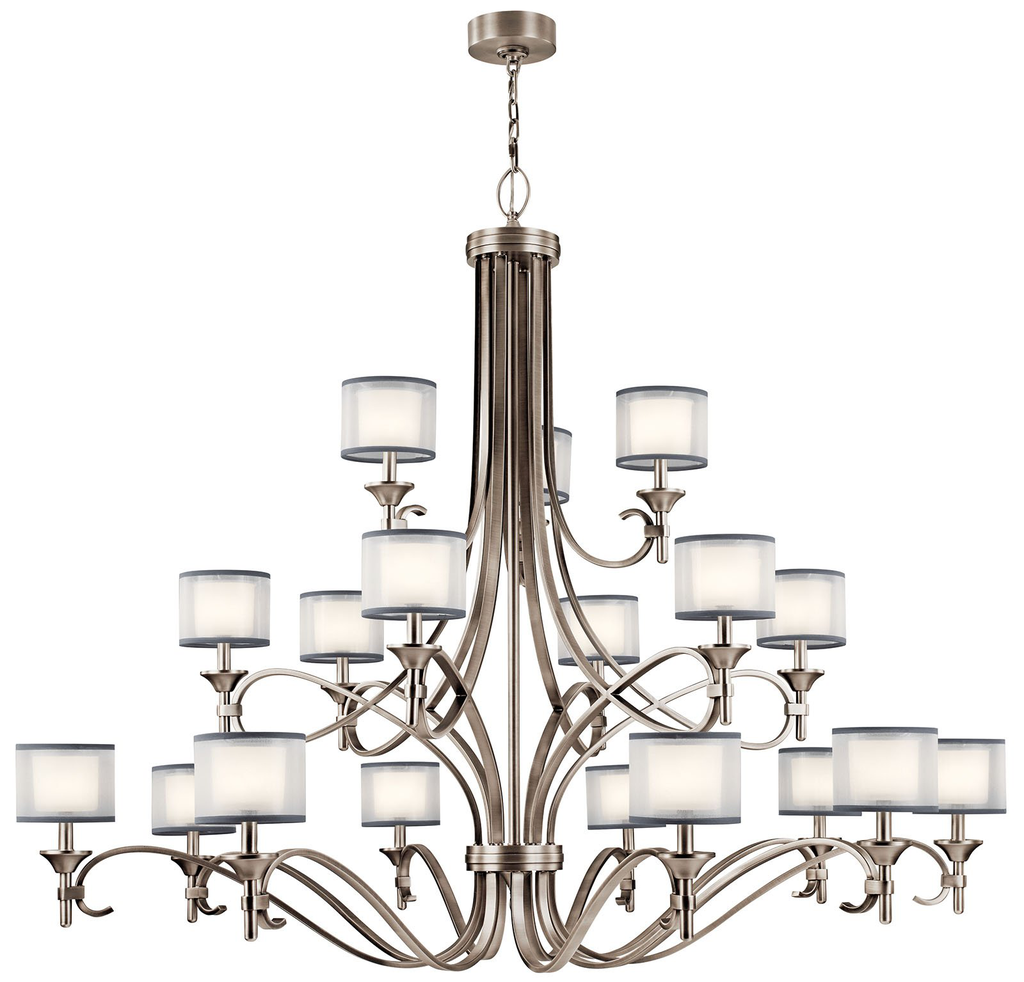 Product image for Kichler 42396AP Lacey™ 18 Light Grand Chandelier Antique Pewter
