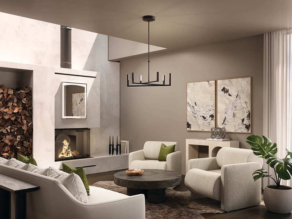 Product image for Kichler 84313MBK Priam LED Chandelier Matte Black