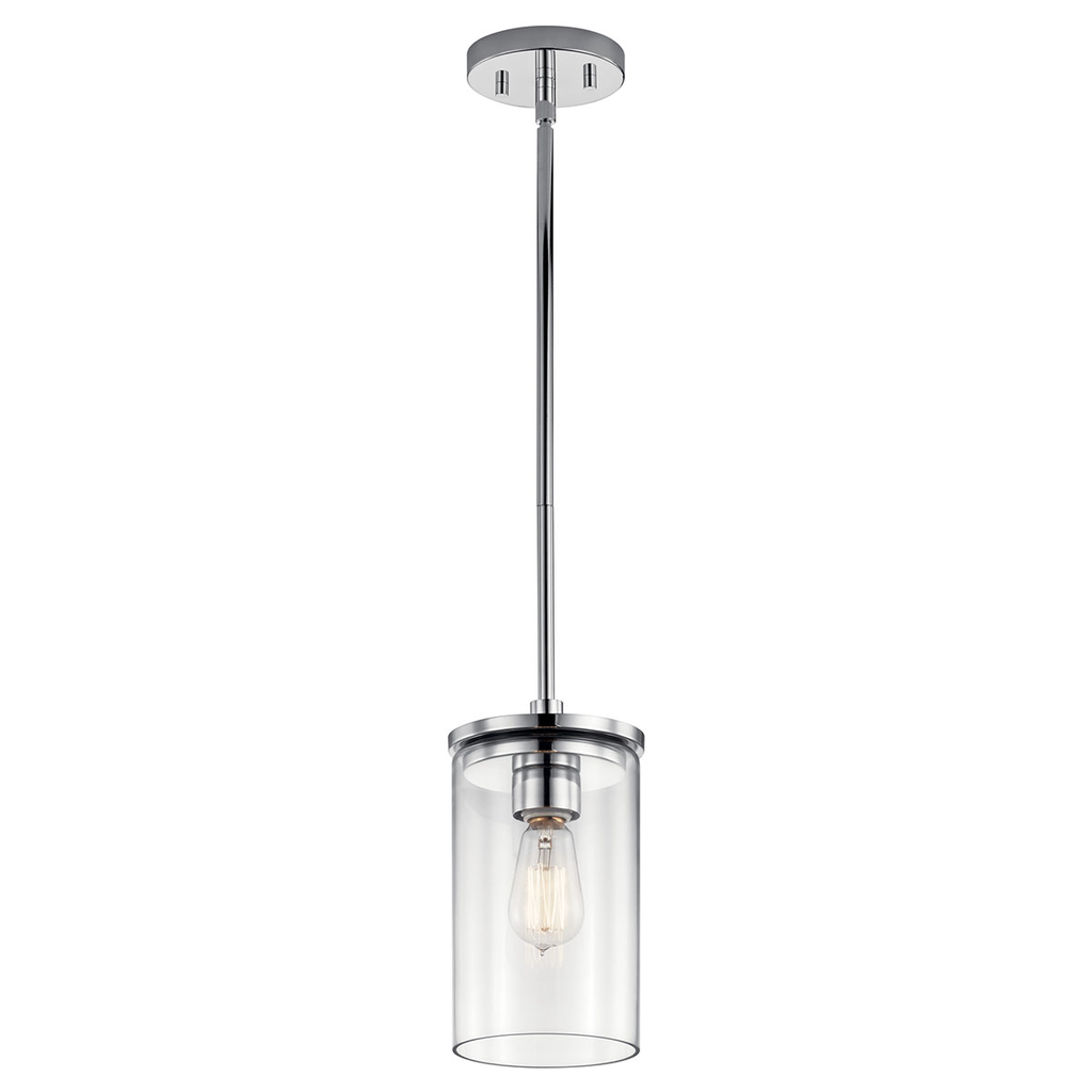 Crosby 10.75" 1 Light Mini Pendant Chrome
