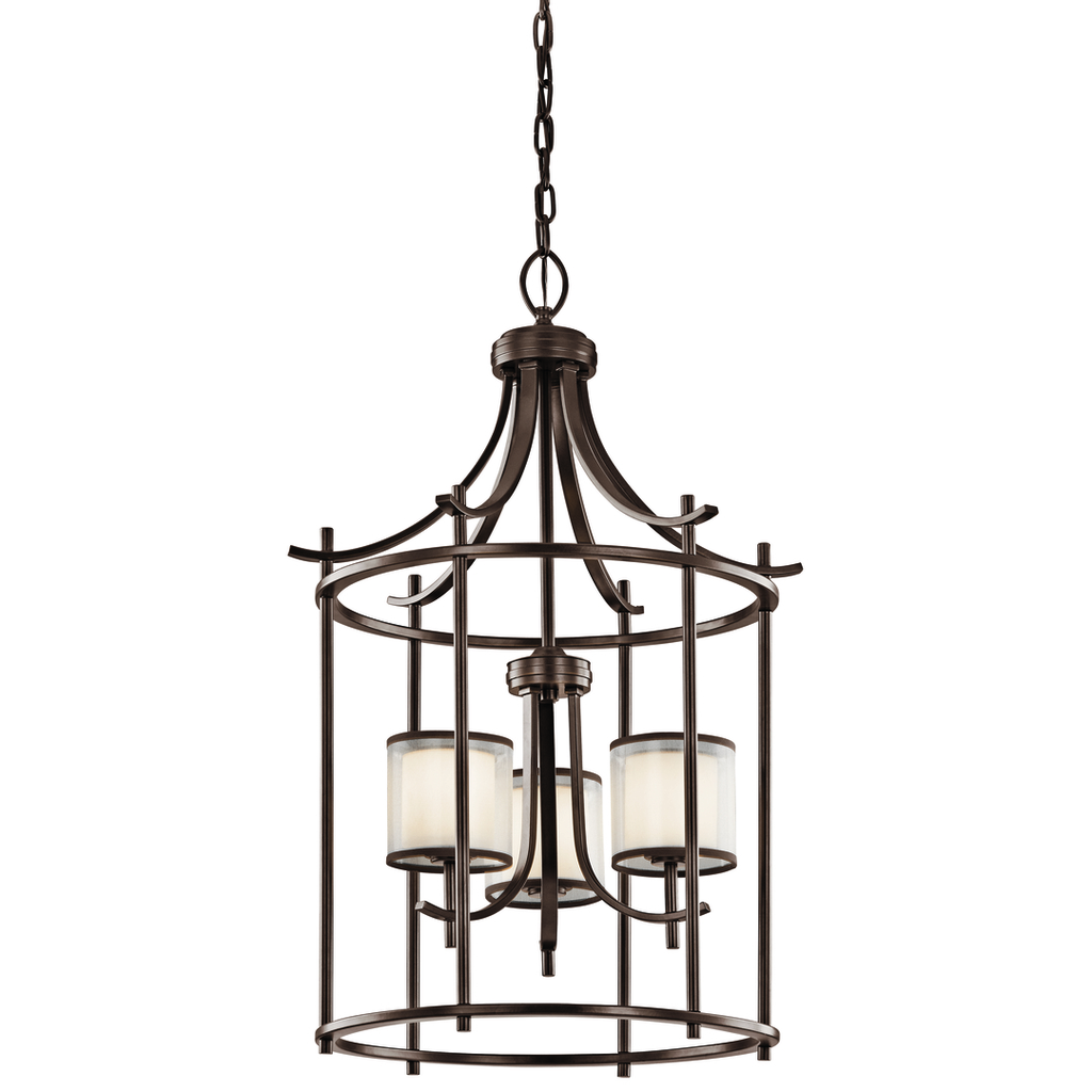 Product image for Kichler 43139MIZ Tallie™ 20" 3 Light Foyer Pendant Mission Bronze