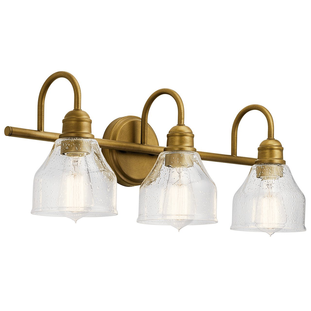 Product image for Kichler 45973NBR Avery 3 Light Vanity Light Natural Brass