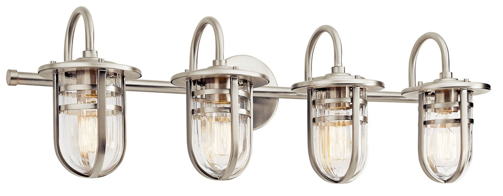 Product image for Kichler 45134NI Caparros™ 4 Light Vanity Light Brushed Nickel