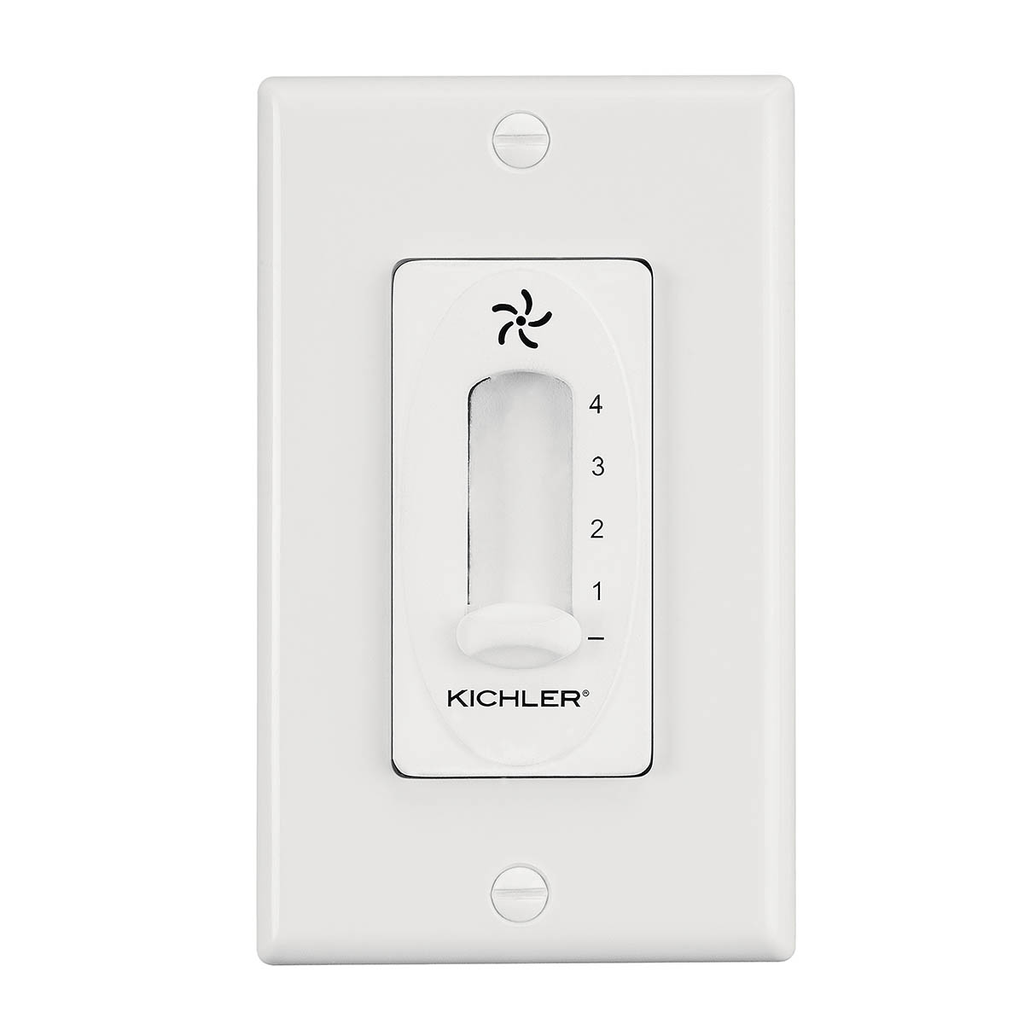 Product image for Kichler 337012WH 4 Speed Fan Slide Control White