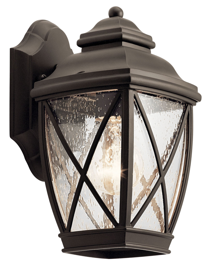 Product image for Kichler 49840OZ Tangier 10.25" 1 Light Wall Light Olde Bronze®