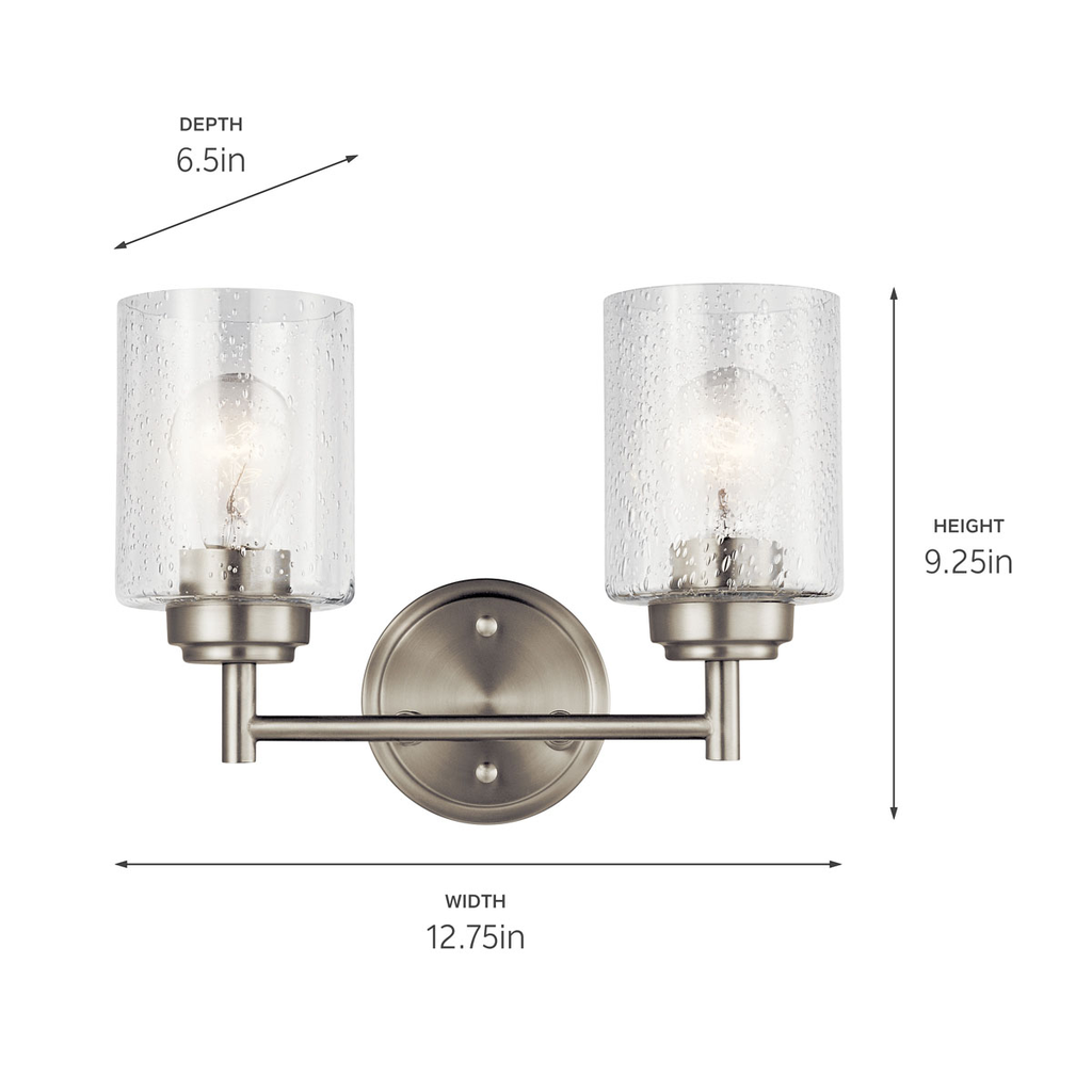 Winslow 2 Light Vanity Light Nickel