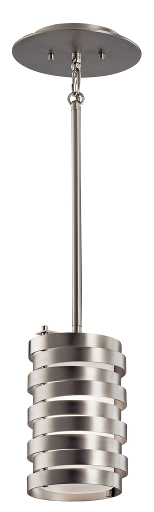 Product image for Kichler 43304NI Roswell™ 1 Light Mini Pendant Brushed Nickel