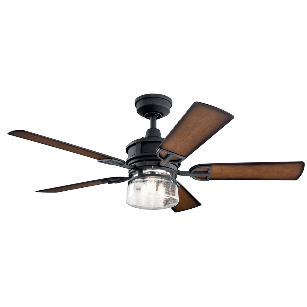 Product image for Kichler 310239DBK Lyndon™ Patio LED 3000K 52" Fan Distressed Black