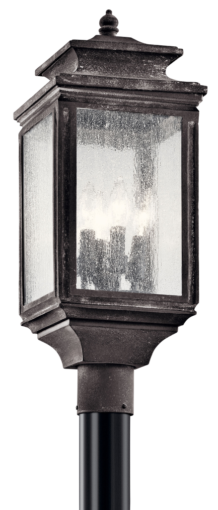 Product image for Kichler 49506WZC Wiscombe Park™ 4 Light Post Weathered Zinc