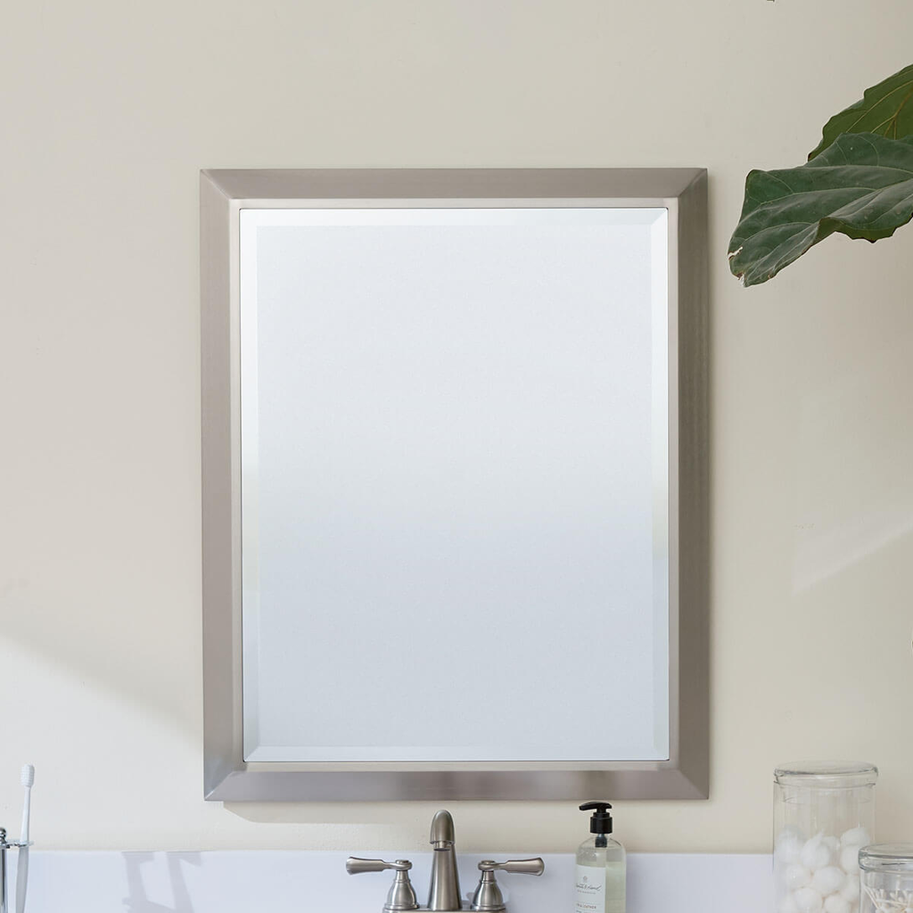 Classic Rectangular Mirror Brushed Nickel