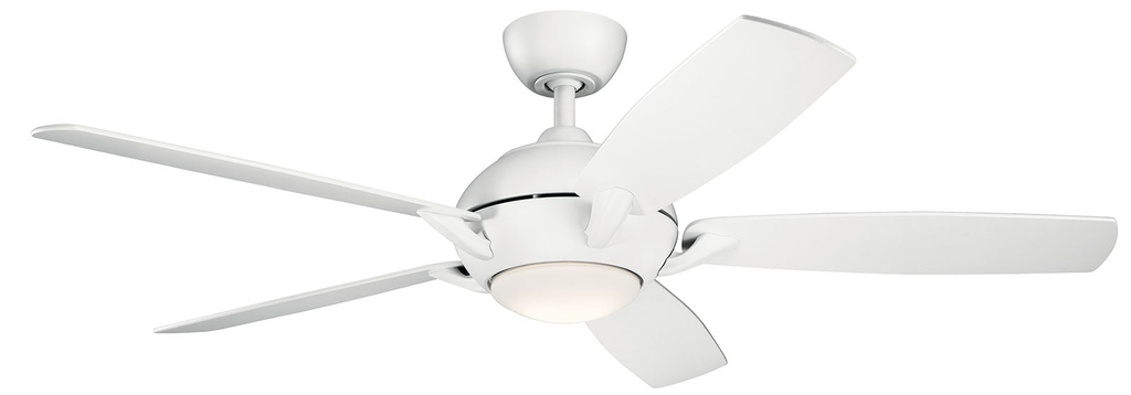 Product image for Kichler 330001MWH Geno LED 54" Fan Matte White