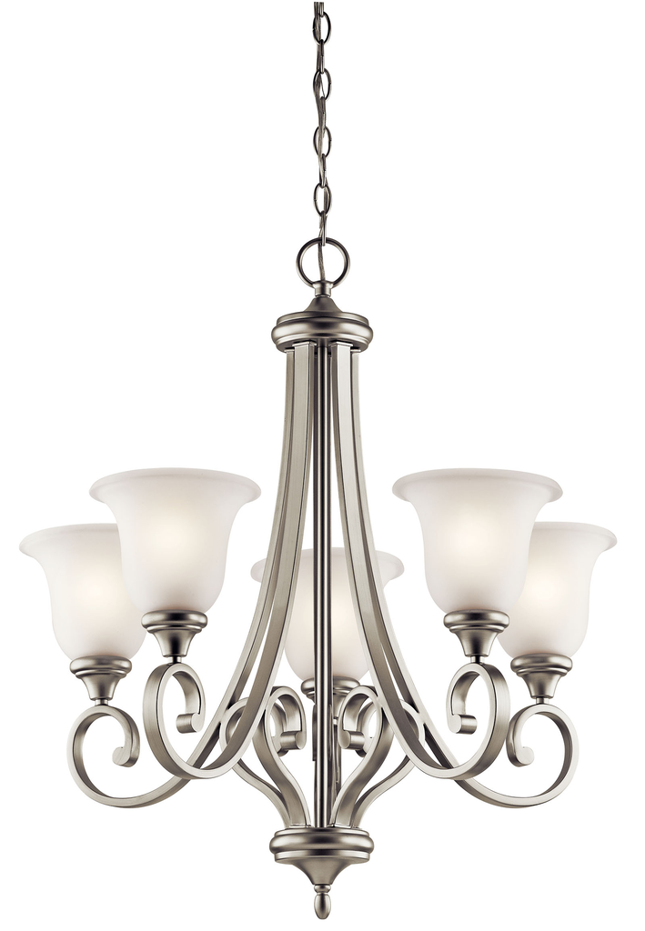 Product image for Kichler 43156NI Monroe™ 5 Light Chandelier Brushed Nickel