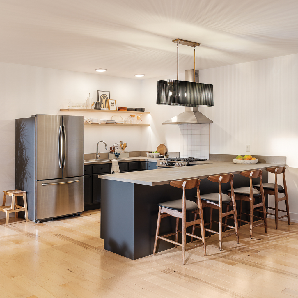 Product image for Kichler 44168BK Linara 5 Light Linear Chandelier Black