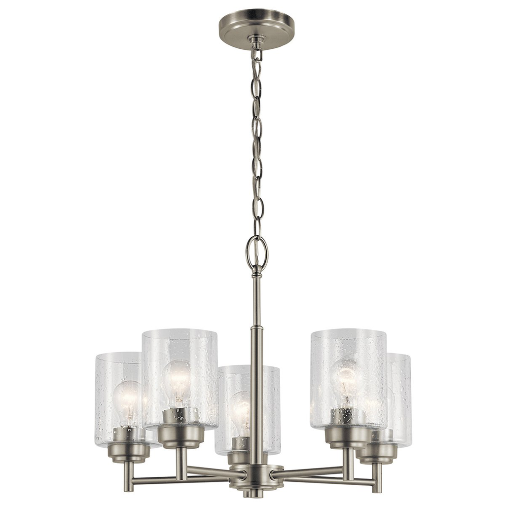 Winslow 19.75" 5 Light Chandelier Nickel