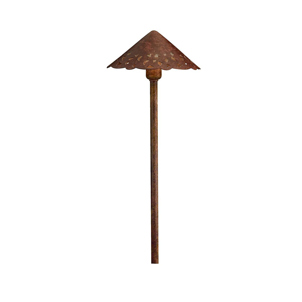 Product image for Kichler 15471TZT Cast Hammered Roof 12V Path Light Textured Tannery Bronze™