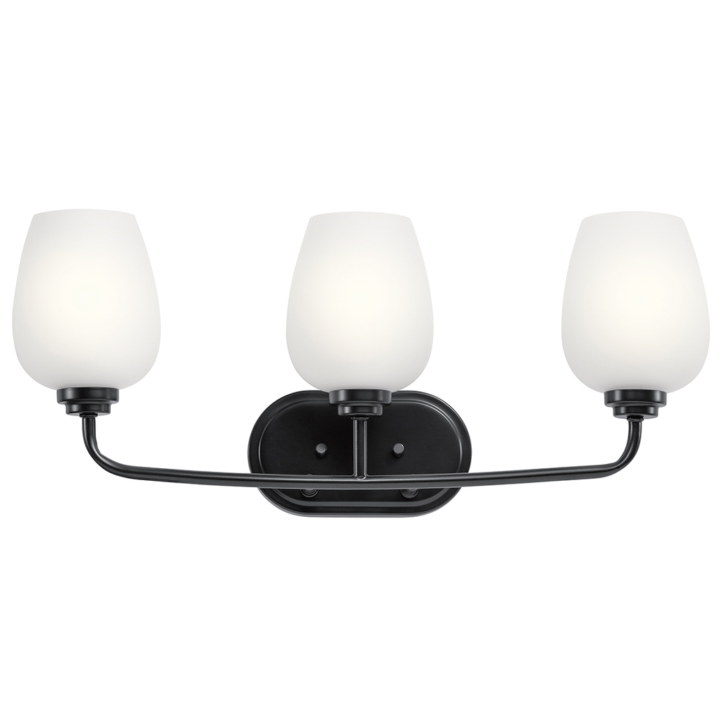 Valserrano 24" 3 Light Vanity Light Black