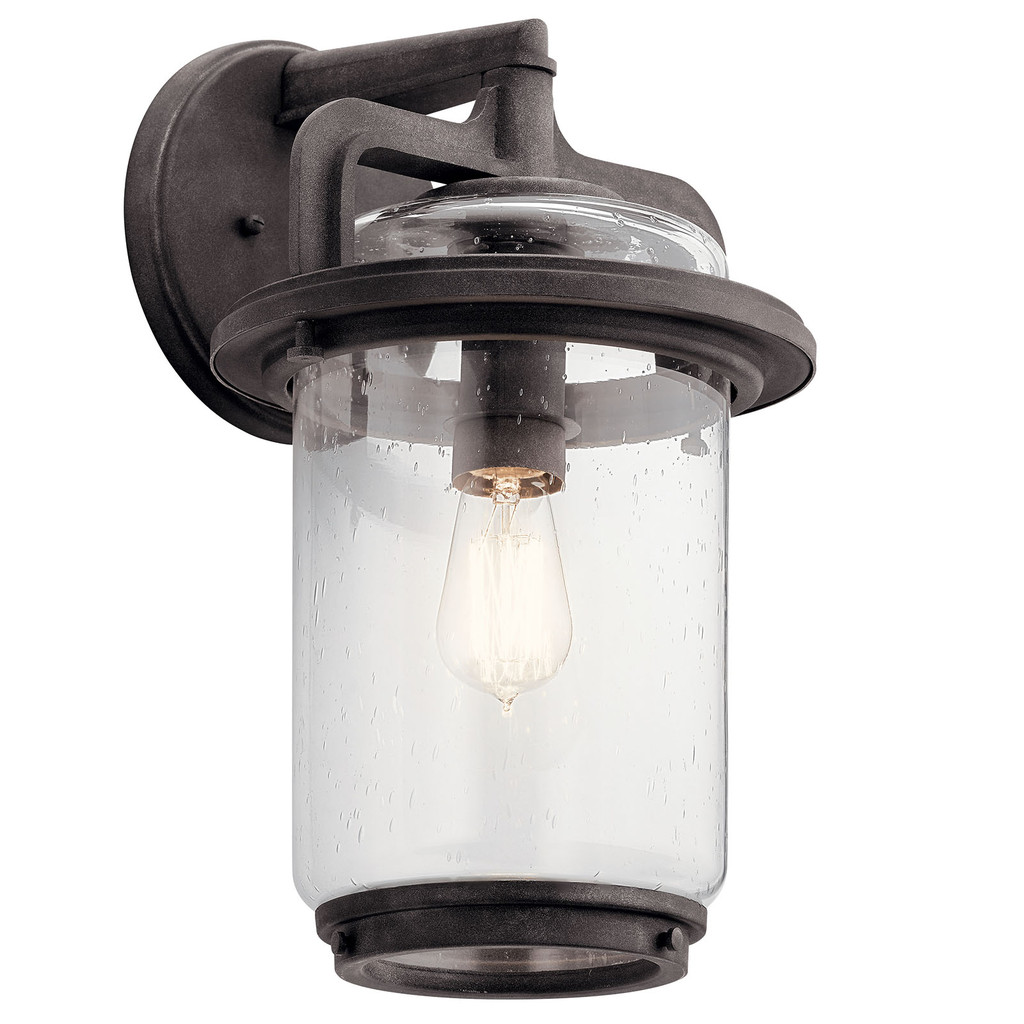 Kichler 49866WZC Andover 17" 1 Light Wall Light Weathered Zinc Product image for Kichler 49866WZC Andover 17" 1 Light Wall Light Weathered Zinc