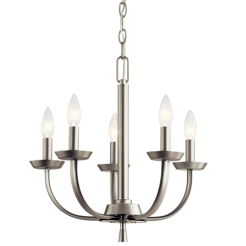 Product image for Kichler 52385NI Kennewick™ 5 Light Chandelier Brushed Nickel