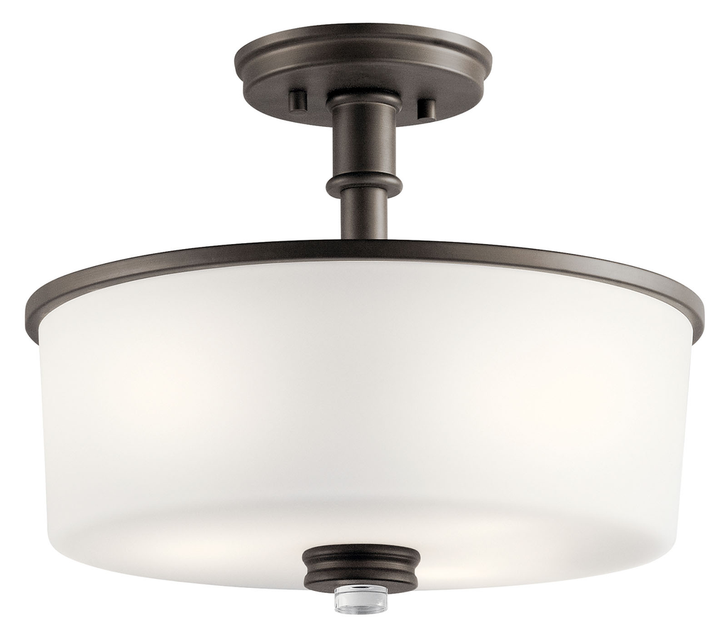 Product image for Kichler 43926OZ Joelson™ 3 Light Semi Flush Olde Bronze®