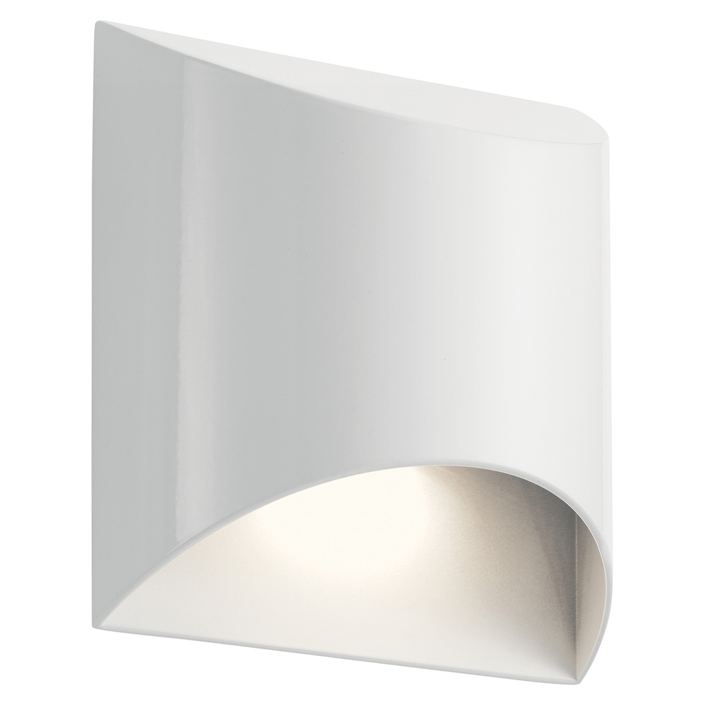 Product image for Kichler 49278WHLED Wesley 1 Light LED Wall Light Architectural White