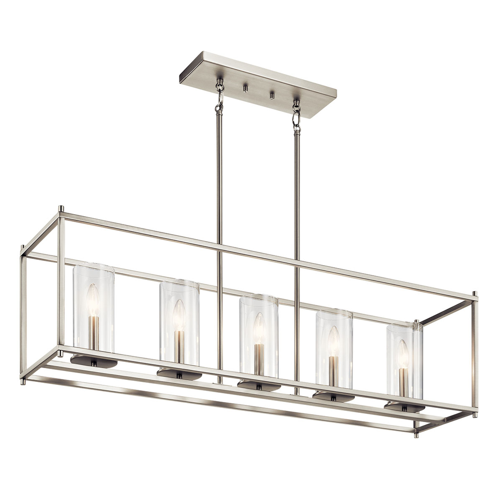 Crosby 13.75" Linear Chandelier Nickel